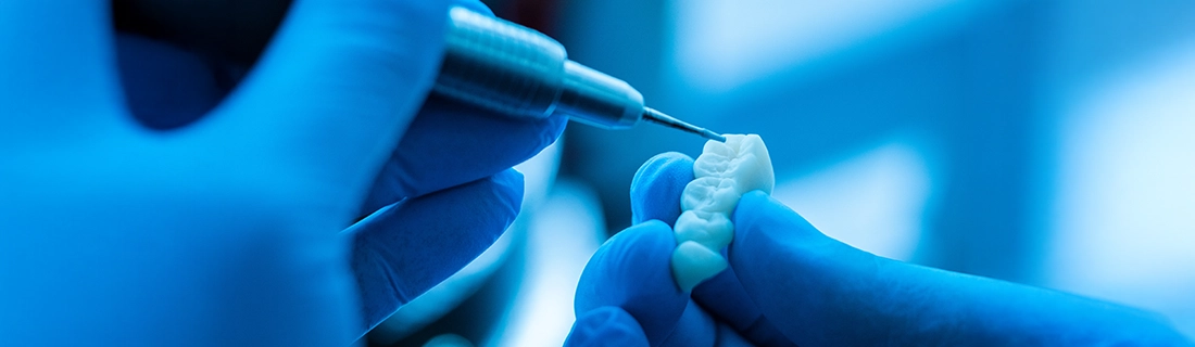Partial Dentures Being Milled Out