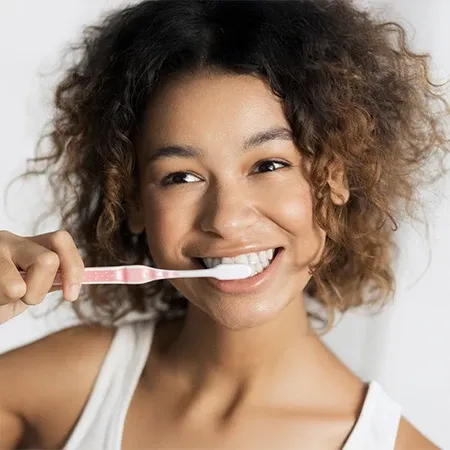 Patient Brushing Their Teeth