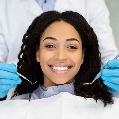 Patient Receiving A Dental Check Up